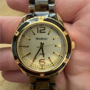 ✨ Armitron Now Gold-Tone Watch w/ Tortoise Shell Style Band ✨